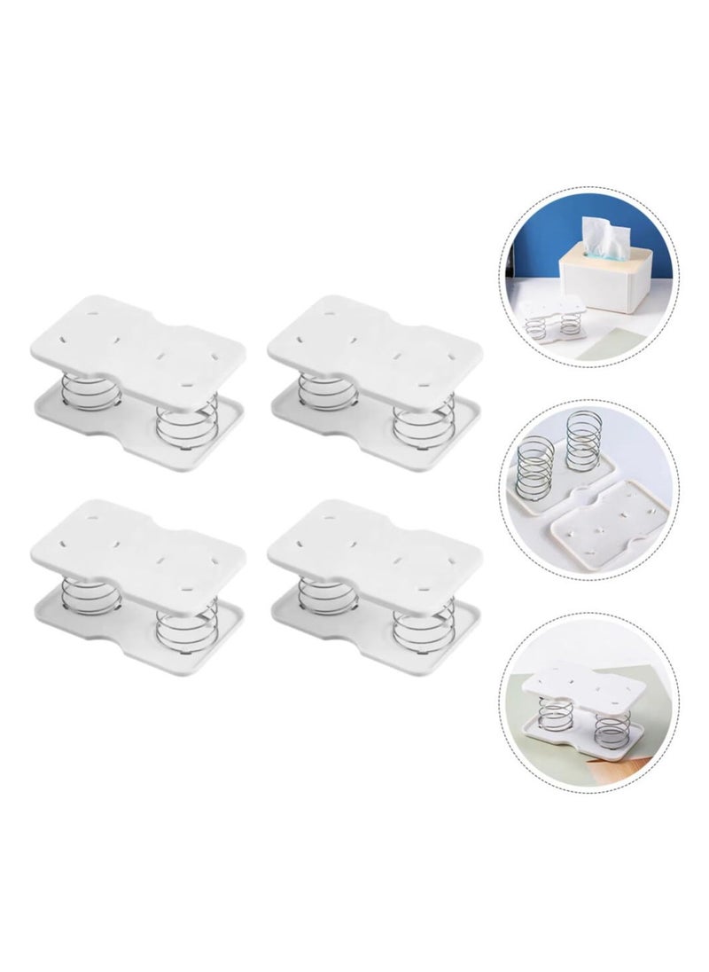 Tissue Box Holder Spring Support 4pcs Pusher Lifter Replacement Inner Holders Paper Towel Drawer Inside Automatic Lifting Elastic Tray Tissue Dispenser
