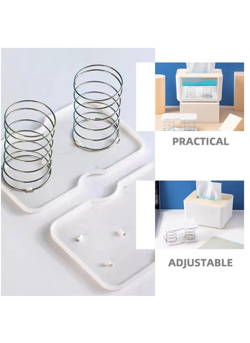 Tissue Box Holder Spring Support 4pcs Pusher Lifter Replacement Inner Holders Paper Towel Drawer Inside Automatic Lifting Elastic Tray Tissue Dispenser