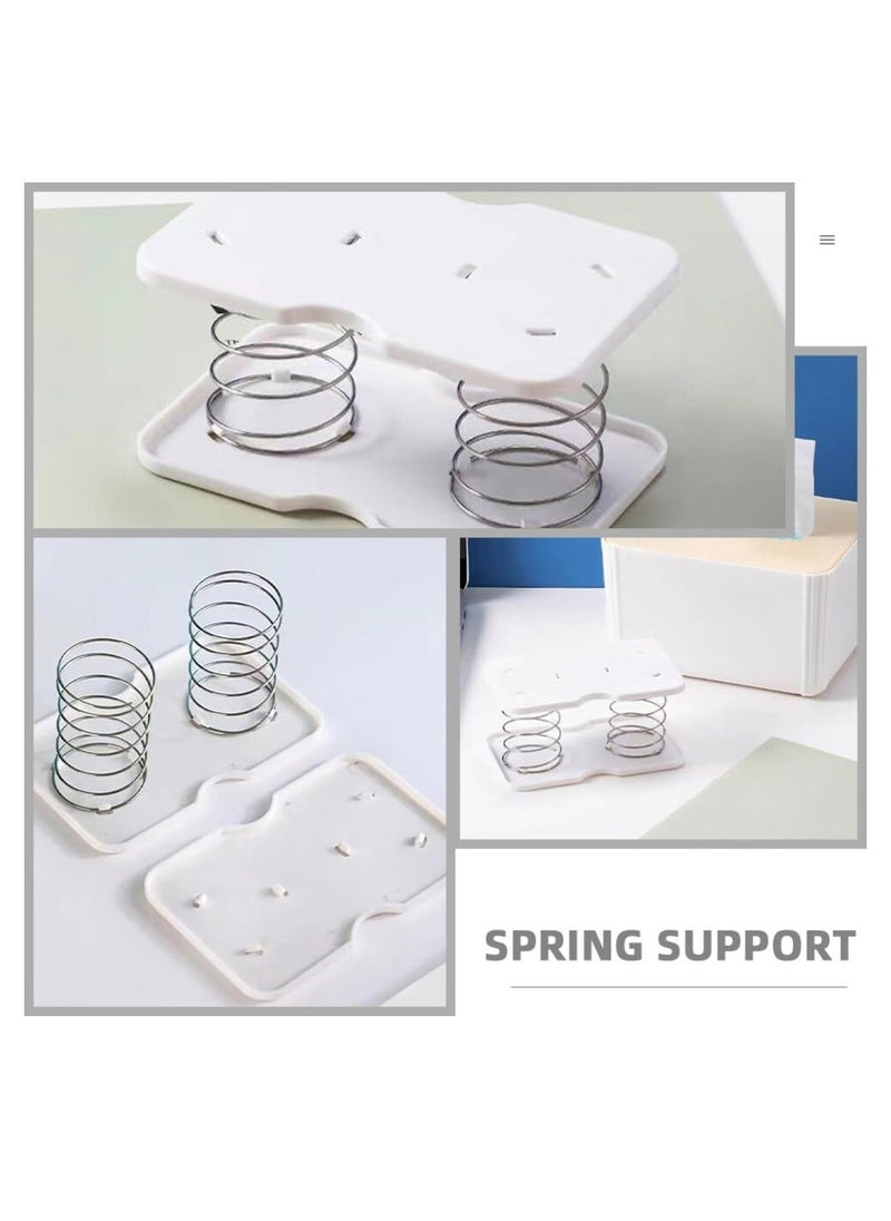 Tissue Box Holder Spring Support 4pcs Pusher Lifter Replacement Inner Holders Paper Towel Drawer Inside Automatic Lifting Elastic Tray Tissue Dispenser