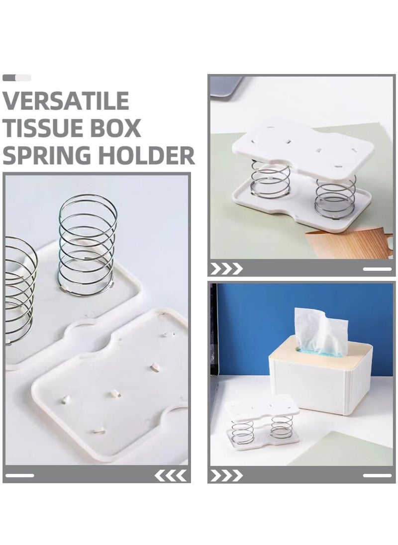 Tissue Box Holder Spring Support 4pcs Pusher Lifter Replacement Inner Holders Paper Towel Drawer Inside Automatic Lifting Elastic Tray Tissue Dispenser