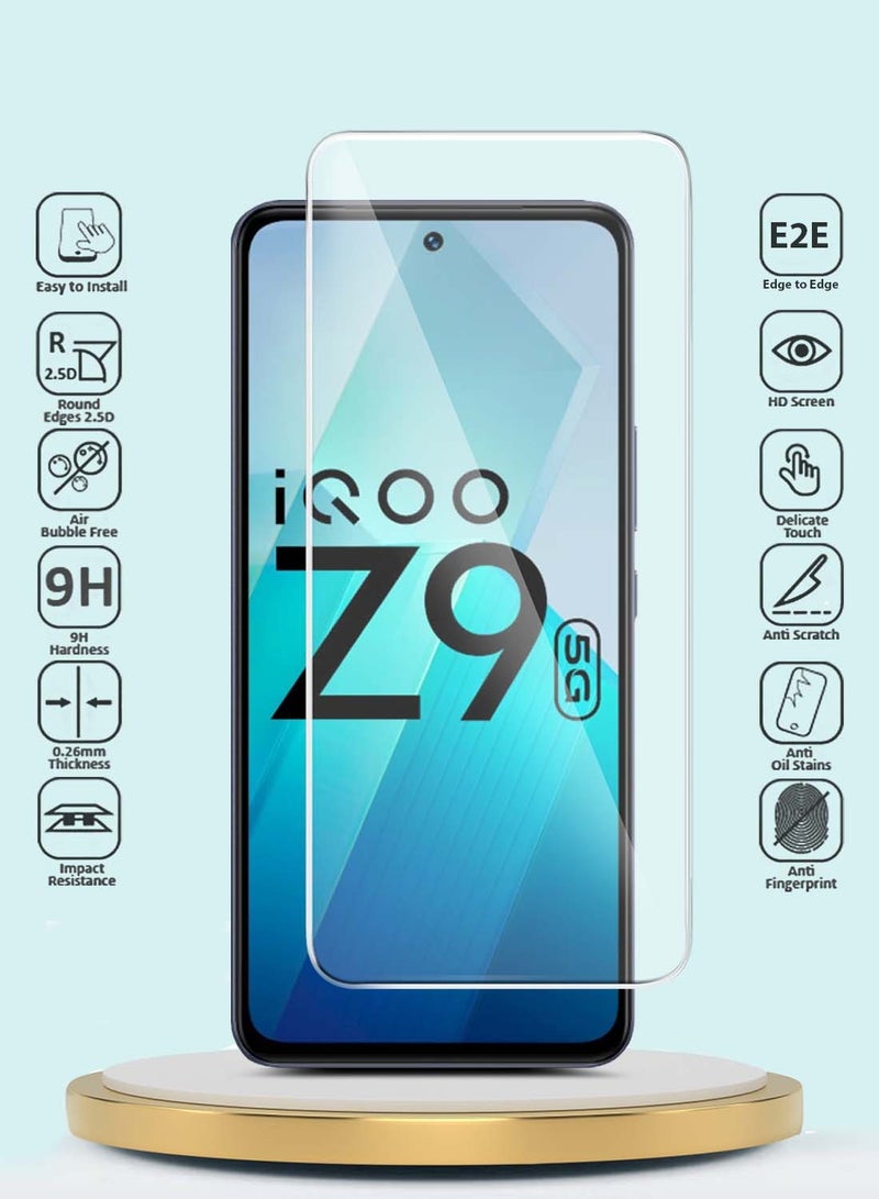 GMAX Vivo iQOO Z9 5G 2024 GMAX Premium Series Curved Edges 9H 2.5D Tempered Glass Screen Protector - Clear - Image 2
