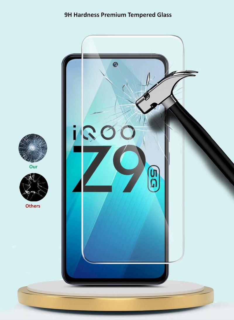GMAX Vivo iQOO Z9 5G 2024 GMAX Premium Series Curved Edges 9H 2.5D Tempered Glass Screen Protector - Clear - Image 3