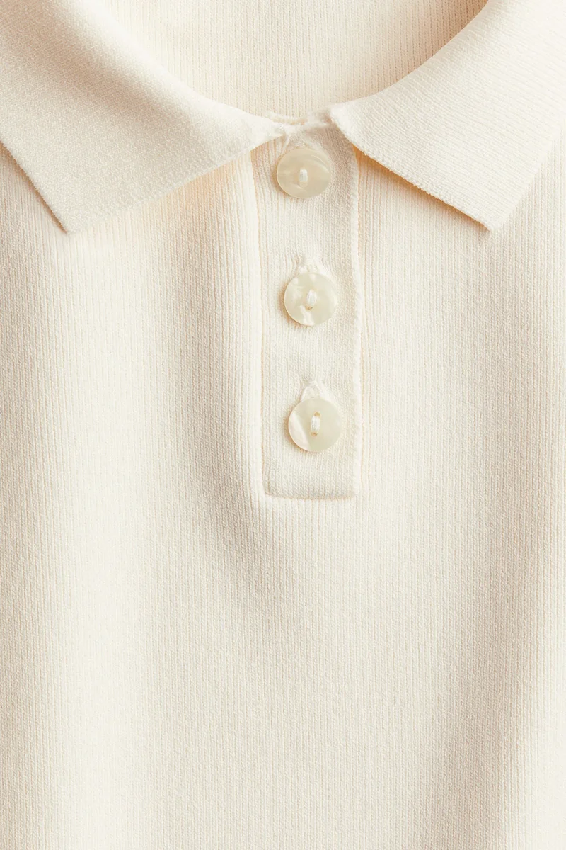 H&M Embellished rib-knit top