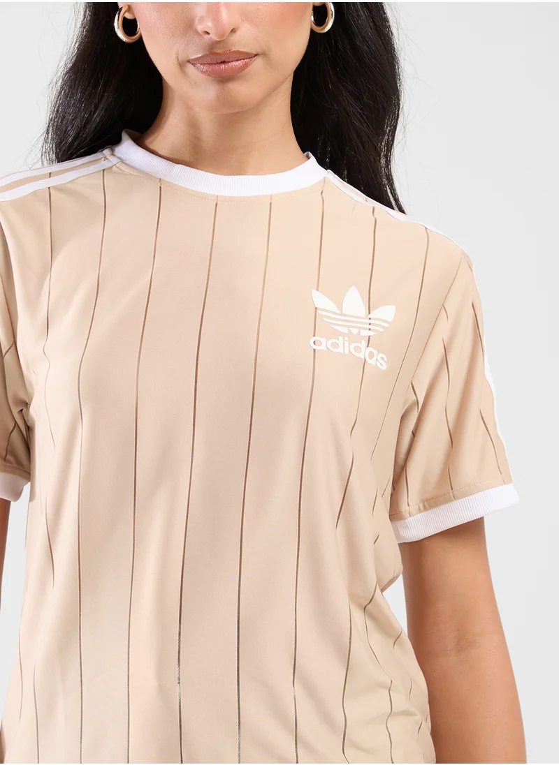 adidas Originals Adicolor 3 Stripe Pinstripe T-Shirt