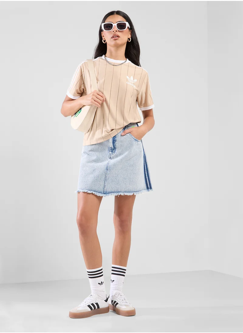 adidas Originals Adicolor 3 Stripe Pinstripe T-Shirt
