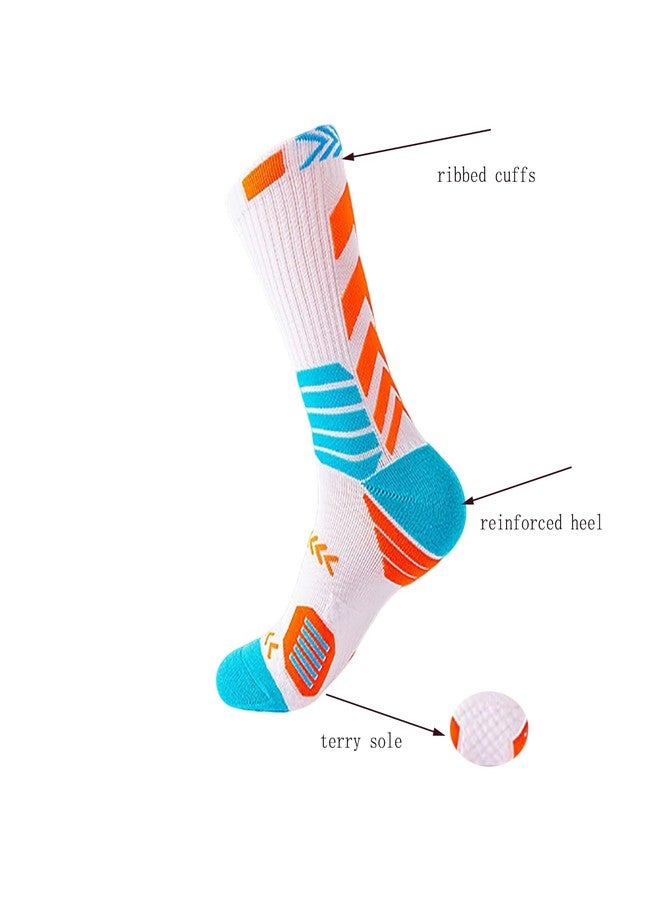 Running Socks Casual Athletic Compression Sport Basketball Socks for Men,4 Pairs Men's Thick Cushioned Socks - Image 4