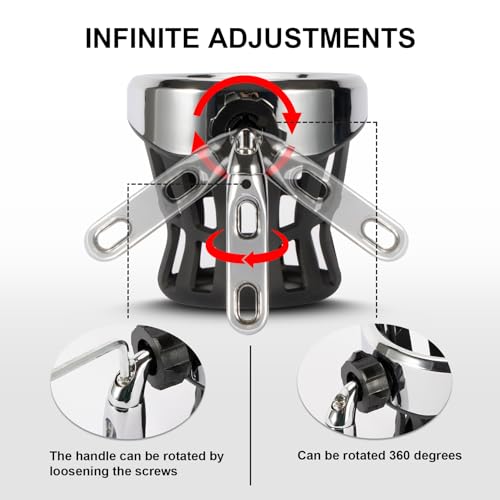 psler حامل كوب مشروبات للدراجات النارية من PSLER، مثبت على المقود، عالمي لدينا فاط بوب، تورينغ، رود جلايد، ستريت، إليكترا جلايد، سوفتيل 1996-حتى الآن، غولد وينغ GL1800 2018-حتى الآن - Image 4