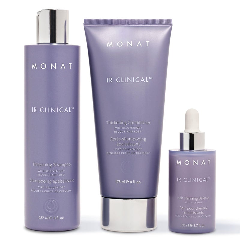 MONAT IR Clinical System â€“ Complete Hair Care Restoration Kit with Thickening Shampoo, Conditioner & Thinning Defense Serum â€“ Strengthens, Protects, & Revives Hair for Thicker, Fuller-Looking Results - Image 1