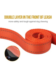 OneTigris OneTigris Handled No-Pull Dog Walking Leash Long Traffic Leads for Medium to Large Dogs (Orange, 6FT)  - Image 5