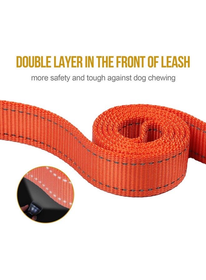 OneTigris Handled No-Pull Dog Walking Leash Long Traffic Leads for Medium to Large Dogs (Orange, 6FT) - Image 5