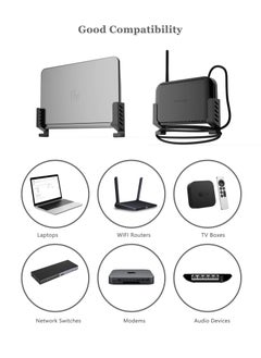 Anmi Laptop Wall Mount Cable Box Compatible with Laptops/WiFi routers/Macbooks/TV Boxes/Network Switches/Modems/Audio Devices and More  - Image 3