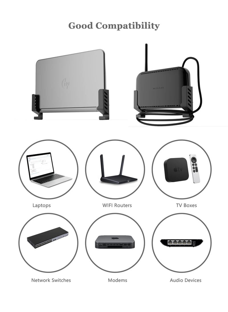 Anmi - Laptop Wall Mount Cable Box Compatible with Laptops/WiFi routers/Macbooks/TV Boxes/Network Switches/Modems/Audio Devices and More - Image 1