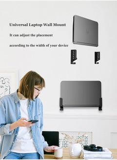 Anmi Laptop Wall Mount Cable Box Compatible with Laptops/WiFi routers/Macbooks/TV Boxes/Network Switches/Modems/Audio Devices and More  - Image 2