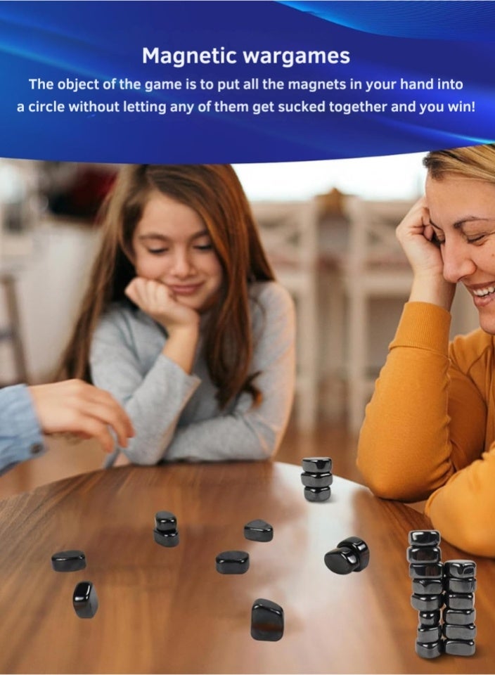 WHITE GAINS Magnetic Strategy Game – Portable 20‑Piece Magnetic Marble Puzzle for 1‑4 Players | Travel-Friendly Family & Kids Educational Game - Image 2