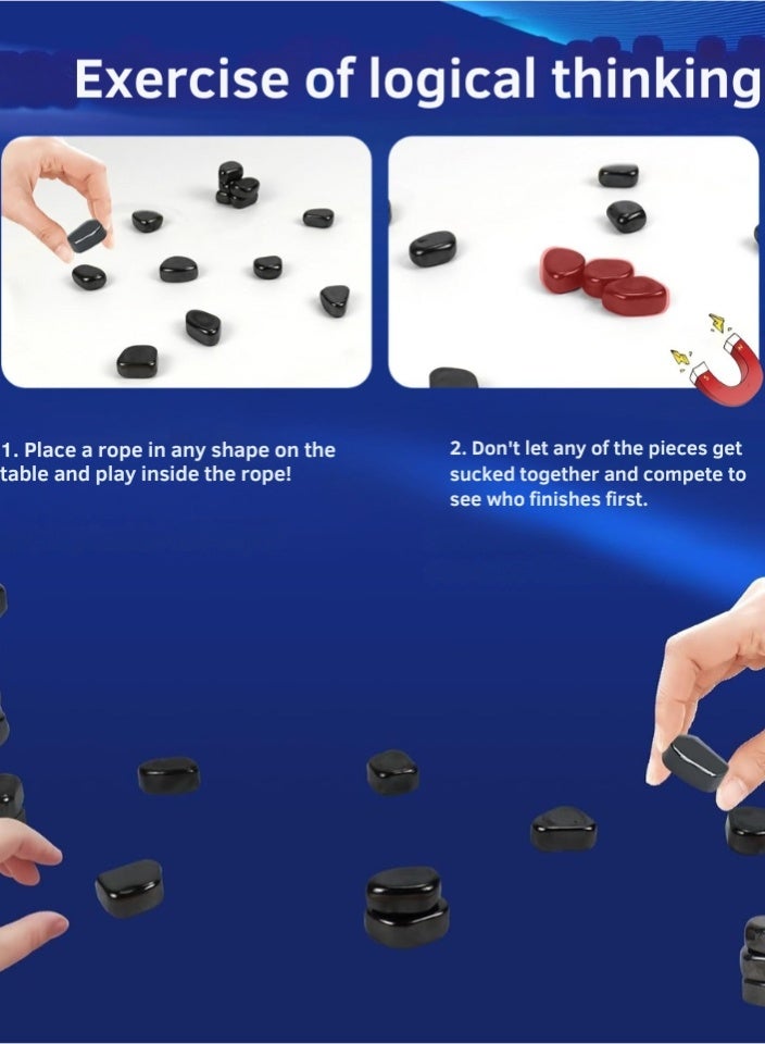 WHITE GAINS Magnetic Strategy Game – Portable 20‑Piece Magnetic Marble Puzzle for 1‑4 Players | Travel-Friendly Family & Kids Educational Game - Image 3