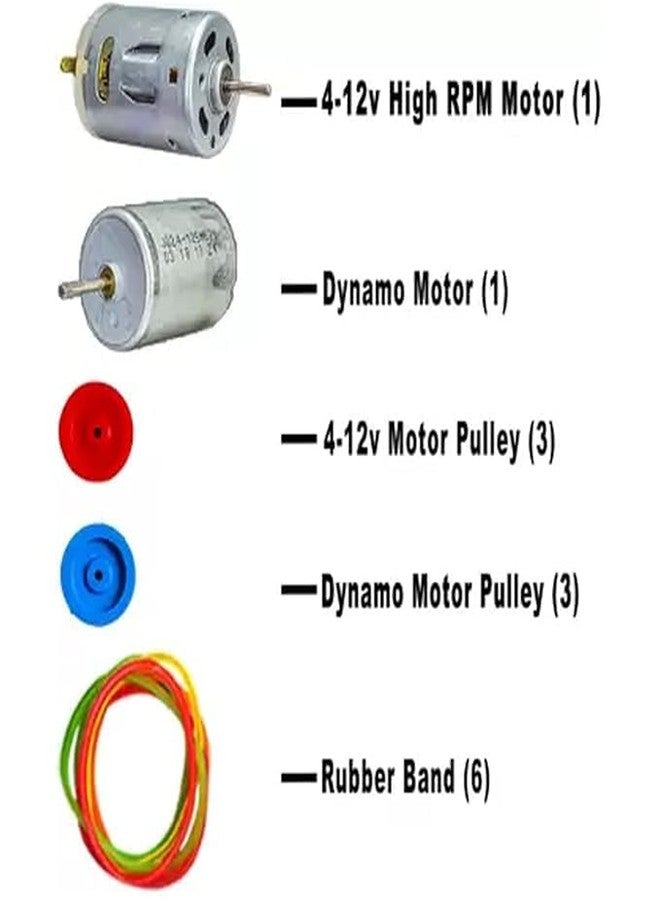 TESTIN ELECTRONICS Dynamo Motor, 4-12v DC Motor & Other Electricity Generator Making Project Kits Electronic Experiment kit for Kids - Image 4