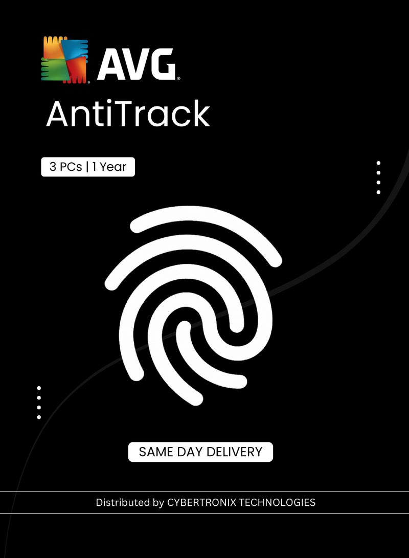 AVG AntiTrack | 3 PCs for 1 Year | Digital License | SAME DAY DELIVERY