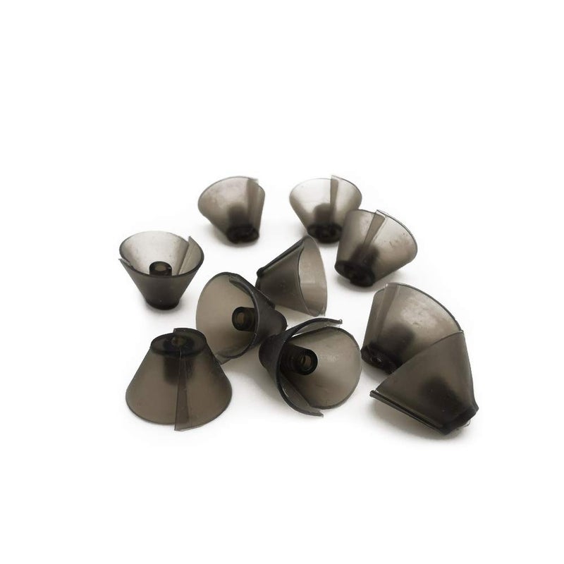 Jungle Care GN Resound Sure Fit Hearing Aid Standard Receiver Tulip Domes Dark Gray Split Ear Rub Piece Comfortable BTE Hearing Amplifier PSAP Kit Ear Tips Invisible, Perfect for Open Air (Open fit) (10 pcs) - Image 2