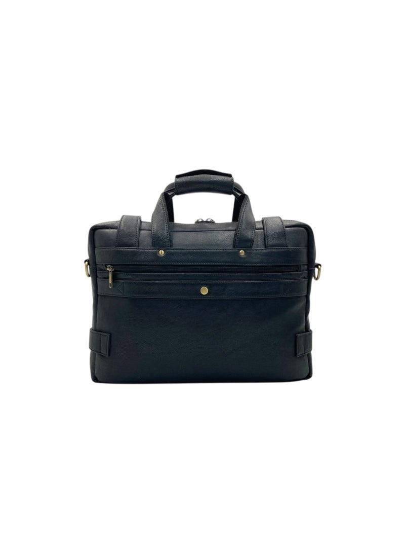 LAVERI LEATHER LAVERI Laptop Bag for Men - Leather Messenger Bag for Office - Fits up to 15 Inch Laptop - Shoulder Bag with Multiple Compartments - Executive Leather Bag for Work/Travel/Casual - 2872 - Image 4