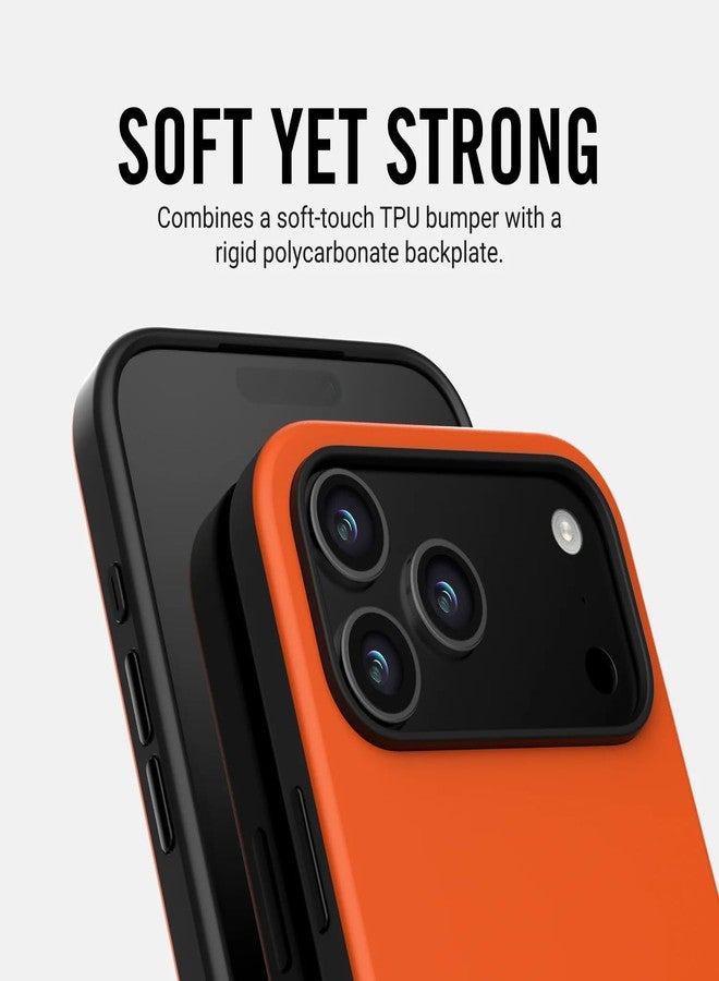 ذا ريدج جراب Ridge متوافق مع iPhone 17 PRO - متوافق مع MAGSAFE والشحن اللاسلكي، وأزرار تحكم من الألومنيوم، وهيكل مزدوج الطبقات، ومصد TPU مع حماية من السقوط (Basecamp Orange) - Image 5