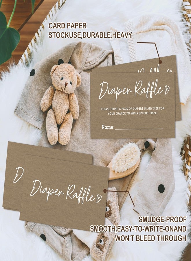 JUPXB Funny Brown Diaper Raffle Tickets Baby Shower Game Diaper Raffle Card for Gender Reveal Baby Shower Party Games Set of 50 Small 3.5" x 2" Enter to Win Drawing Prize for Guests - A22 - Image 3
