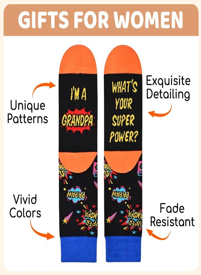 Happy Pop HAPPYPOP Gifts for Grandparents - Grandma and Grandpa Socks, Grandparents Gifts from Grandkids, Father Mothers Day Socks, Stocking Stuffers - Image 3