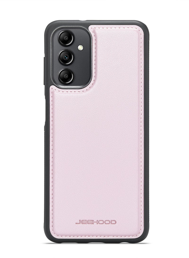 جيهود كيس مي جراب موبايل متوافق مع سامسونج جالاكسي ايه 14 4 جي / 5 جي فاخر من جلد البولي يوريثين غطاء خلفي متوافق مع سامسونج جالاكسي ايه 14 4 جي / 5 جي - وردي - Image 3