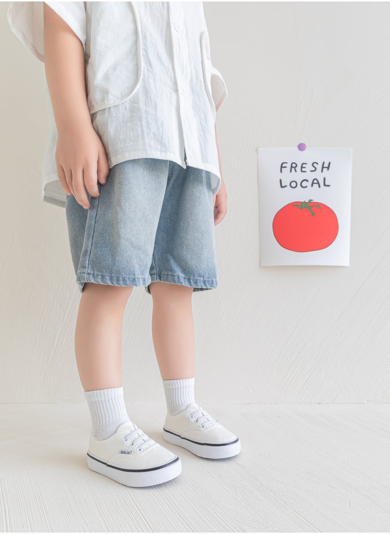 UOTOPO - UOTOPO Boys Girls Kids Children socks - Back to School 5 Pairs Cotton Rich Plain Ankle Uniform School Breathable Cotton Socks - Sizes 3-16 years - Image 1