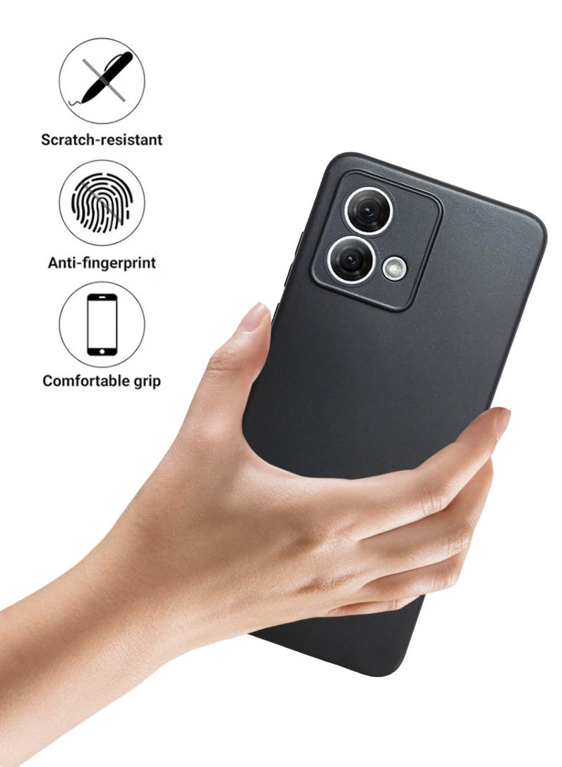 TEAM LUXURY غطاء حماية لهاتف Motorola G84 5G مع حماية من السيليكون السائل الناعم ومضاد للخدش والصدمات مع ملحقات واقية رفيعة وغطاء خلفي مريح مع ملمس مضاد لبصمات الأصابع (أسود) - Image 4