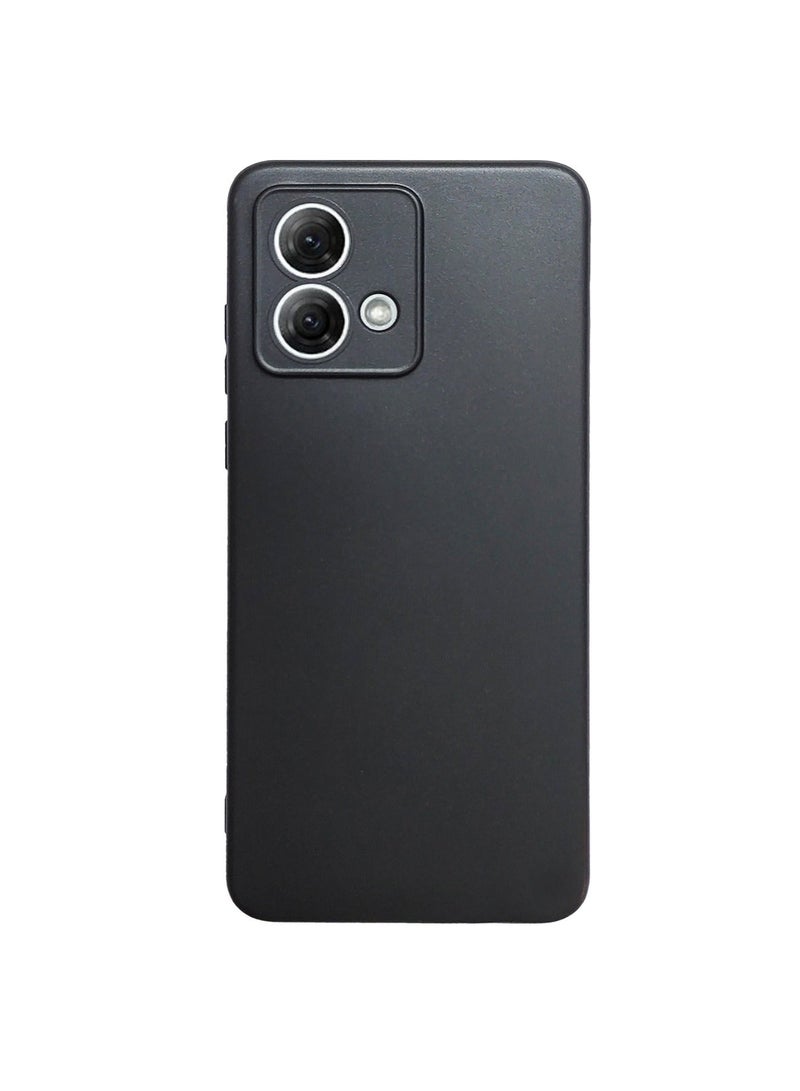 TEAM LUXURY غطاء حماية لهاتف Motorola G84 5G مع حماية من السيليكون السائل الناعم ومضاد للخدش والصدمات مع ملحقات واقية رفيعة وغطاء خلفي مريح مع ملمس مضاد لبصمات الأصابع (أسود) - Image 1