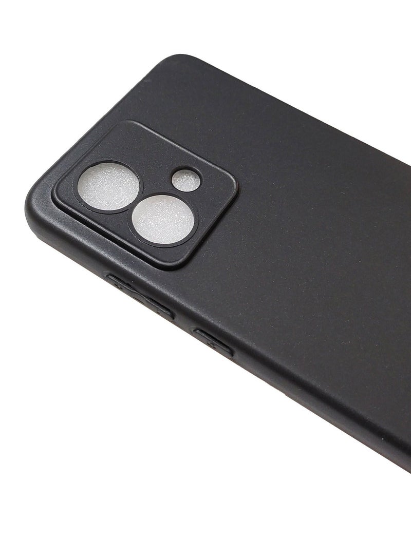 TEAM LUXURY غطاء حماية لهاتف Motorola G84 5G مع حماية من السيليكون السائل الناعم ومضاد للخدش والصدمات مع ملحقات واقية رفيعة وغطاء خلفي مريح مع ملمس مضاد لبصمات الأصابع (أسود) - Image 2