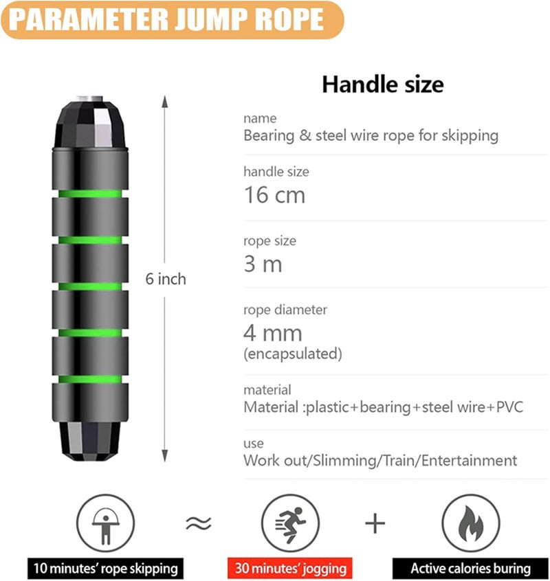 Redify Jump Rope,Jump Ropes for Fitness for Women Men and Kids,Speed Jumping Rope for Workout with Ball Bearings,Adjustable Skipping Rope for Exercise&Slim Body at Home School Gym - Image 2