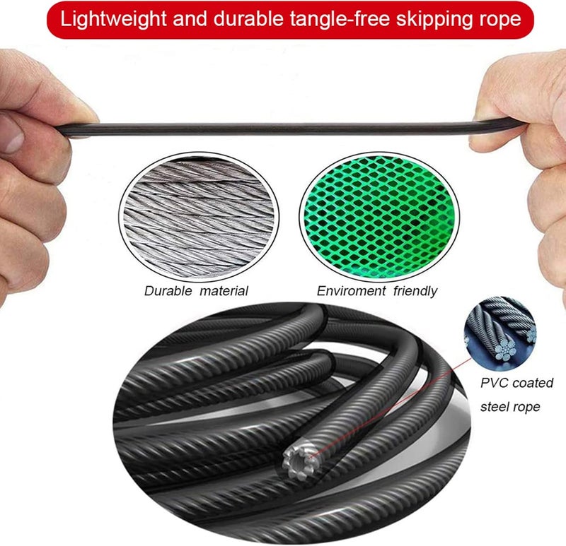 Redify Jump Rope,Jump Ropes for Fitness for Women Men and Kids,Speed Jumping Rope for Workout with Ball Bearings,Adjustable Skipping Rope for Exercise&Slim Body at Home School Gym - Image 5
