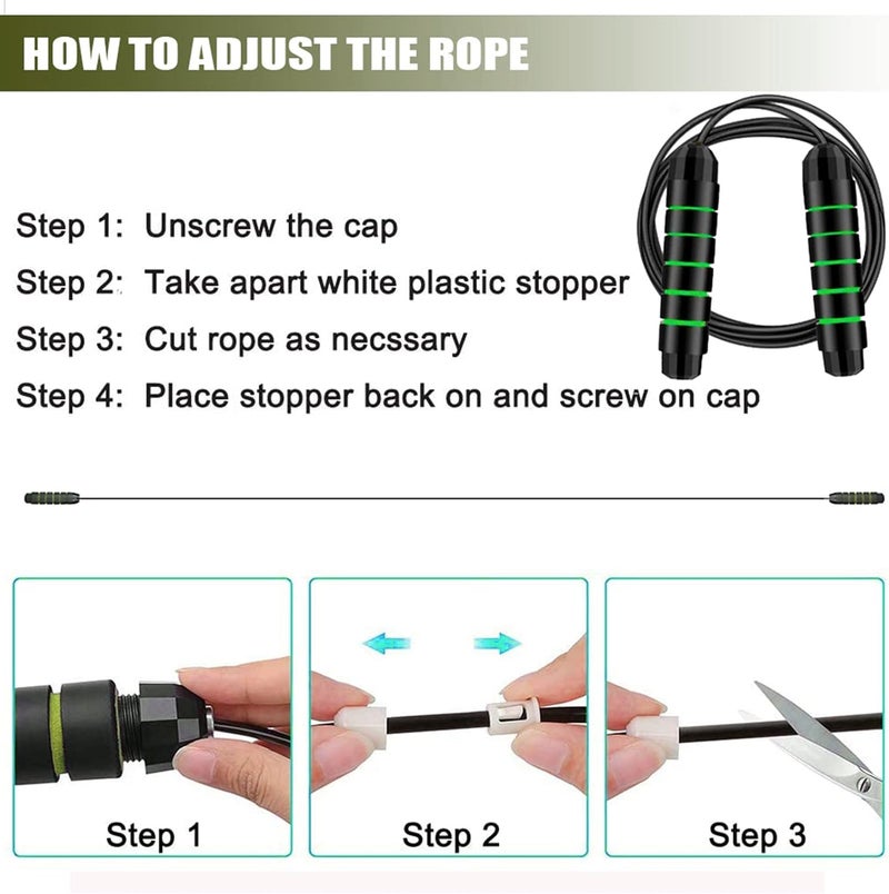 Redify Jump Rope,Jump Ropes for Fitness for Women Men and Kids,Speed Jumping Rope for Workout with Ball Bearings,Adjustable Skipping Rope for Exercise&Slim Body at Home School Gym - Image 4