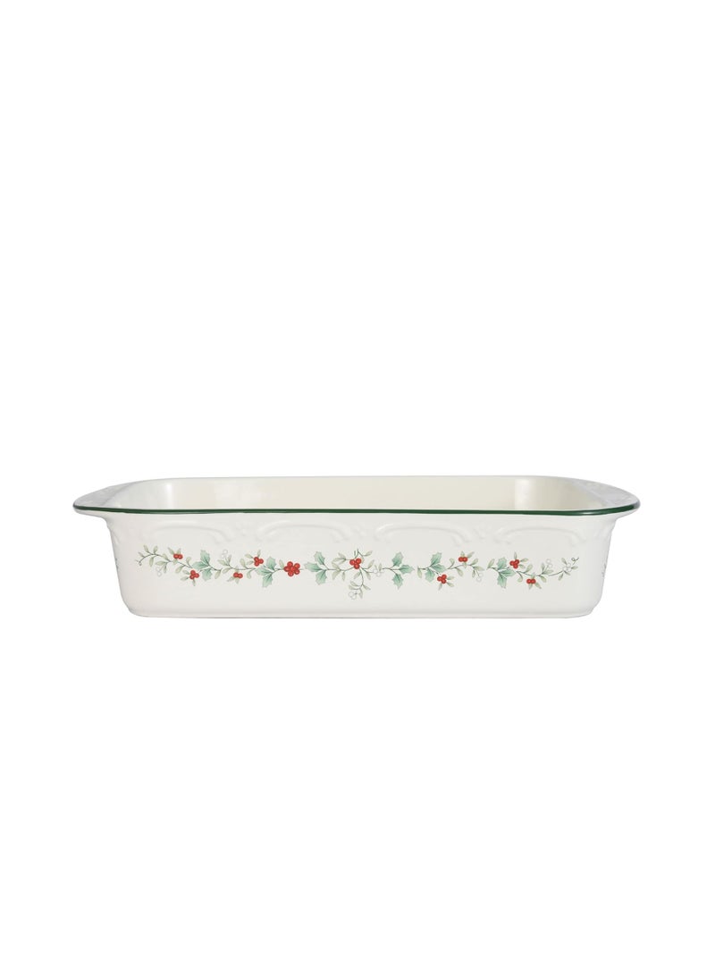 Pfaltzgraff Winterberry Rectangular Baker, 13 Inch, White - Image 2