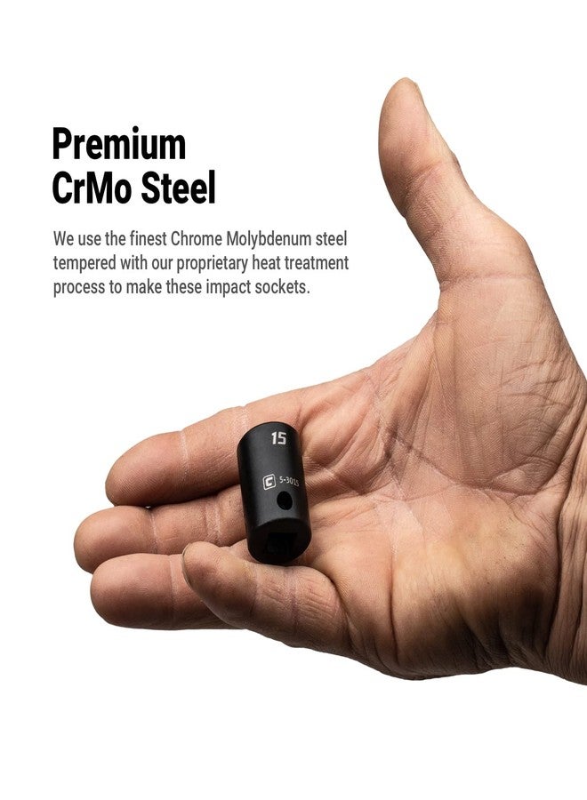 Capri Tools 24 mm Shallow Impact Socket, 3/8-Inch Drive, 6-Point, Metric - Image 3