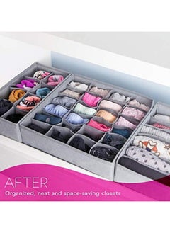 Generic Abin Living Underwear Organizer - Closet Drawers Organizer Storage For Underwear, Bra, Socks And Clothes, Drawer Organizers For Clothing, Panties Organizer For Drawer, Lingerie Organizer, Grey  - Image 5
