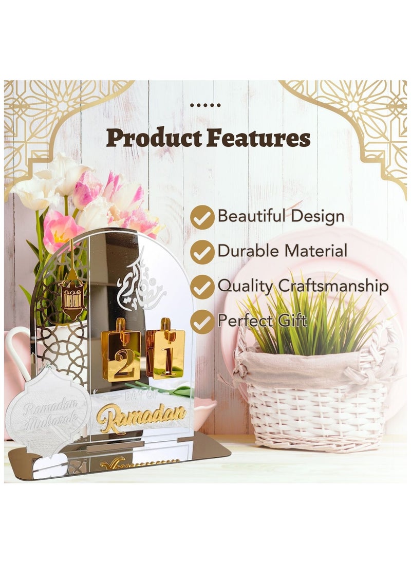 Home Smart Home Smart Ramadan Countdown 30 Days Calendar Beautiful Modern Design for Home Decorations Ideal for Ramadan Calendar Ramadan Gift  - Image 3