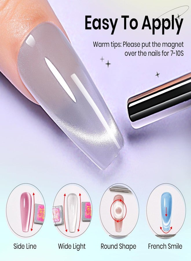 SUPWEE طلاء أظافر جل قطة عين القمر SUPWEE وطلاء أظافر مغناطيسي شيميلون قطة عين 12 لون مع عصا مغناطيسية تأثيرات قطة عين واسعة لمانيكير منزلي DIY - Image 2