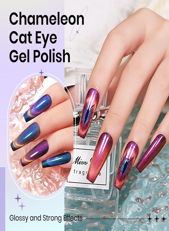 SUPWEE طلاء أظافر جل قطة عين القمر SUPWEE وطلاء أظافر مغناطيسي شيميلون قطة عين 12 لون مع عصا مغناطيسية تأثيرات قطة عين واسعة لمانيكير منزلي DIY - Image 4