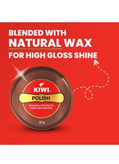 Kiwi Polish Dark Tan Leather  - Image 3