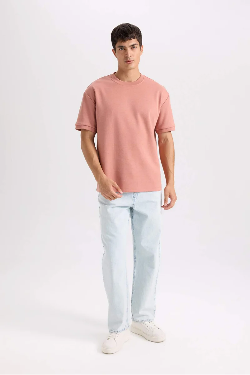 DeFacto Oversize Crew Neck Basic Short Sleeve T-Shirt