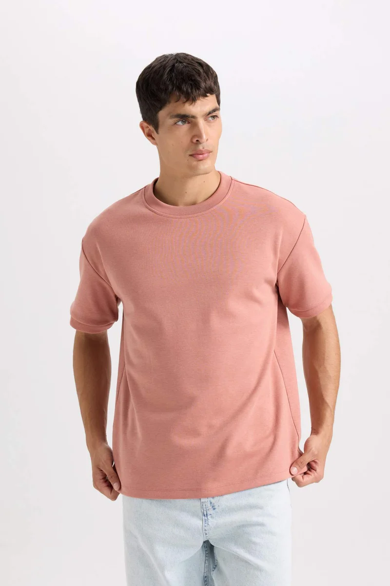 DeFacto Oversize Crew Neck Basic Short Sleeve T-Shirt