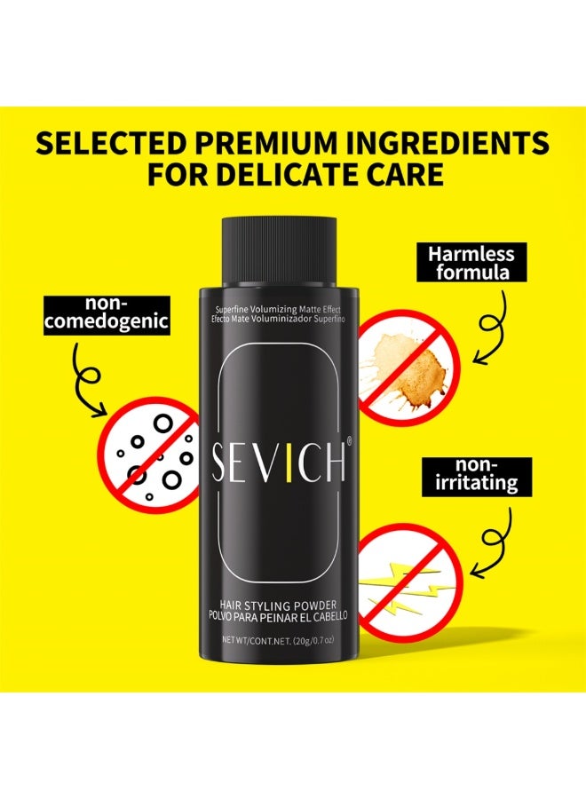 Sevich Hair Styling Powder Matte Finish Texturizing Powders Superfine Volumizing Matte Effect Absorbs Excess Oils Texture Styling Instant Volume Hair Volume Powder Hair Concealer Powder 20g - Image 3