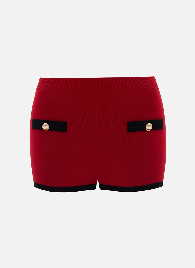 Lichi Mini knitted shorts with contrasting details