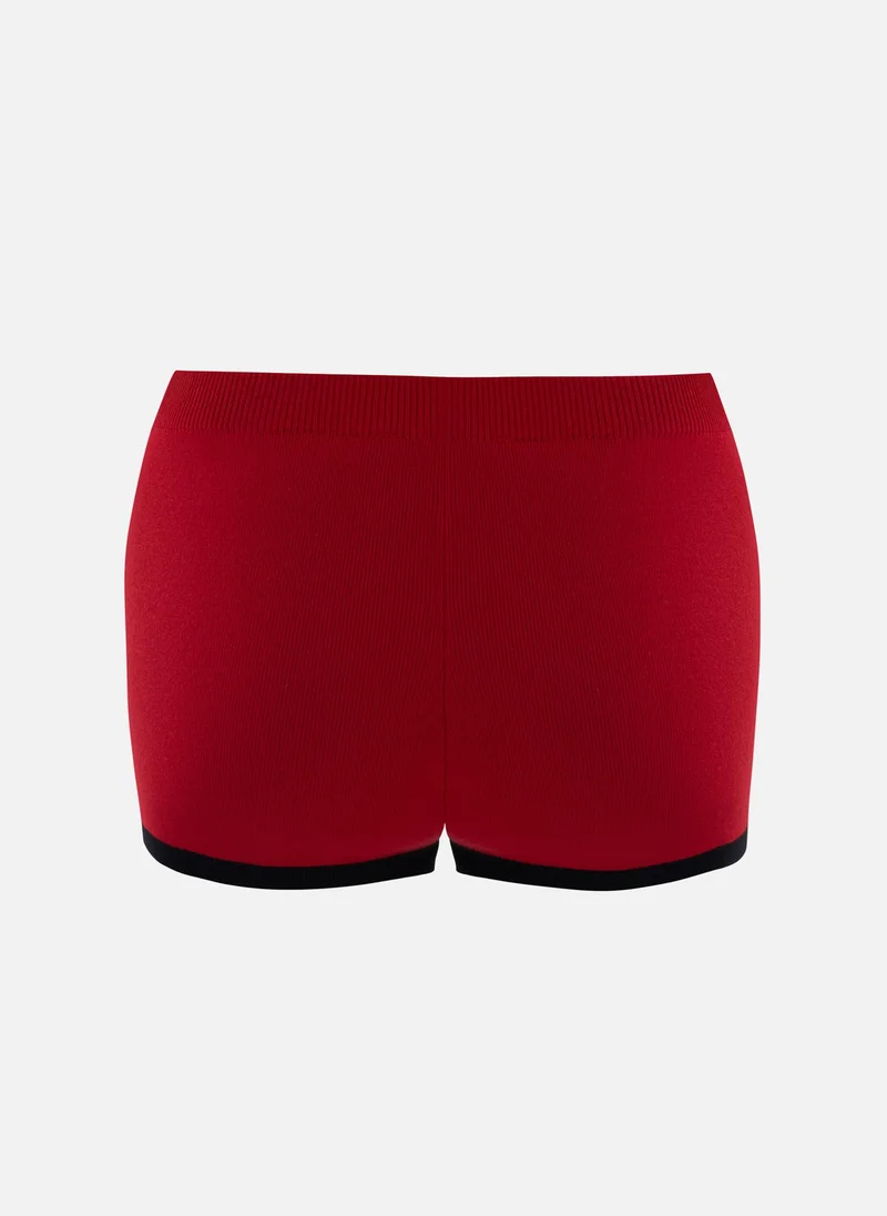 Lichi Mini knitted shorts with contrasting details