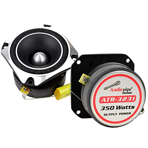 Audiopipe 1 Pair 350 Watts 1" Chrome Super Titanium Tweeter Heavy Duty Car Tweeters - Image 1