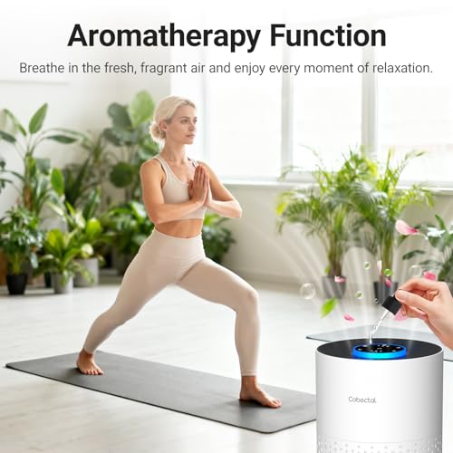 Cobectal Air Purifiers for Bedroom Home, Cobectal Air Cleaner with H14 True HEPA 3-in-1 Filter for Room up to 1050 ft², Aroma Function, Sleep Mode, Portable Air Purifiers for Office, Dorm, RVs, White - Image 4