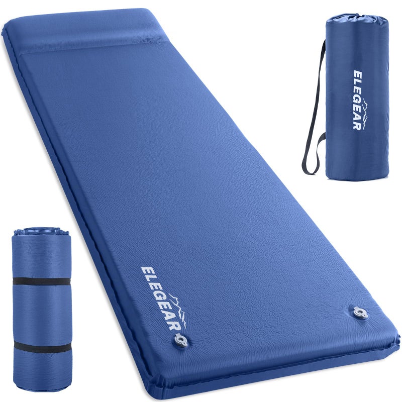Elegear CumbreX Self Inflating Sleeping Pad 315 UltraThick Memory Foam Camping Pad with Pillow Fast Inflating in 20s Insulated Camping Mattress Pad 4Season Camp Sleeping Mat for CampTravelTent - Image 2