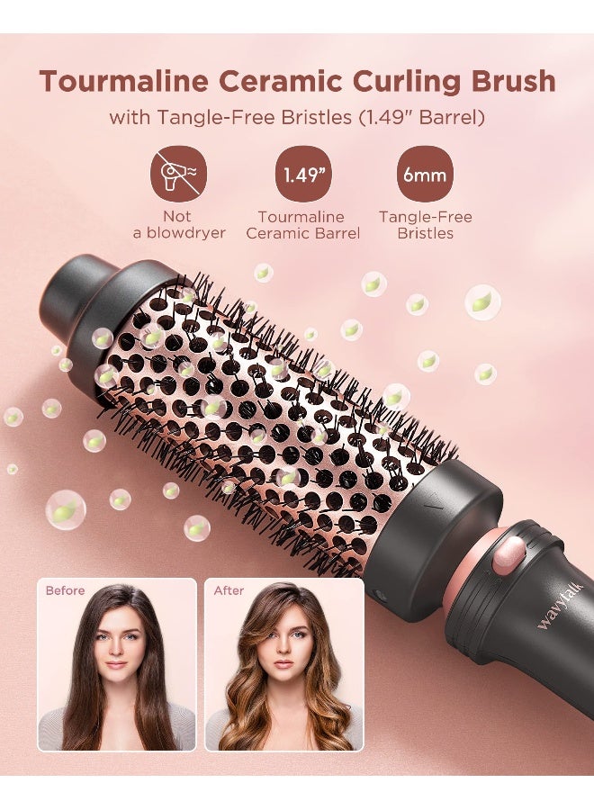 wavytalk مجموعة مكواة تجعيد الشعر Wavytalk 5 في 1 مع فرشاة تجعيد و 4 قضبان سيراميك قابلة للتبديل 035125 تسخين فوري جهد مزدوج لمكواة الشعر - Image 4